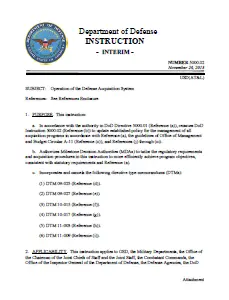 DoD Instruction 5000.02 Defense Acquisition 26 Nov 13