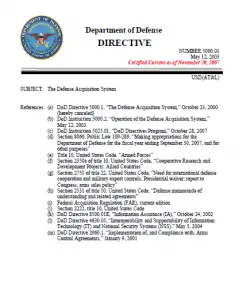 DoD Directive 5000.01 - AcqNotes